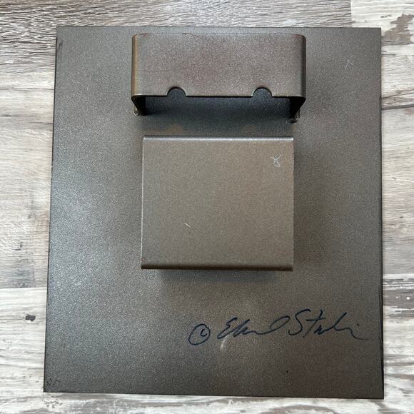 Vintage Mixed Media Wall Art Signed “E Stathis” Gold Texture & Iridescent Glass - Picture 4 of 5